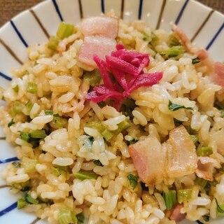 かぶの茎の和風チャーハン